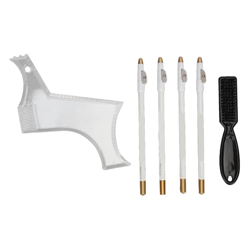 Beard Shaper, Professional Beard Shaping Tools with 4pcs Barber Pencil, Beard Template and Beard Brush, Beard Shape up Tool for Line Up & Edging, Gifts for Dad, Husband