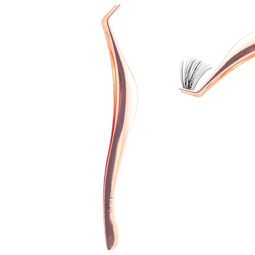 Stainless Steel Eyelash Applicator Tool ? Curved Lash Tweezers for Easy Eyelash Extension Application and Removal