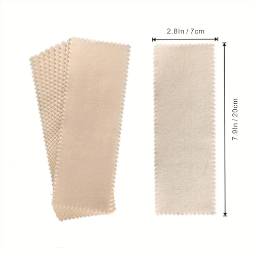 Natural Hair Removal Strips, Body and Facial Muslin Epilating Cotton Cloth Wax Strips, Large Precut Waxing Strips Bulk for Women Men (100 Pack)