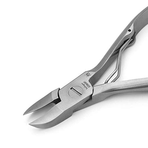 Fingernail and Toenail Nippers in Leather Case FINOX Surgical Stainless Steel Pedicure Nail Clippers German Toe Nail Cutter GERmanikure Solingen p126