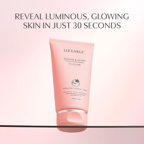 Liz Earle Cleanse & Glow Transforming Gel Cleanser - Gentle Cleanser Face Wash & Makeup Remover - Helps Minimize the Appearance of Pores and Reveals Luminous, Glowing Skin (150ml)