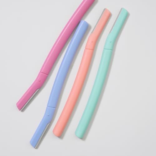 Bliss Stainless Steel Disposable Dermaplaning Tools | Facial Exfoliator and Eyebrow Razor to Dermaplane Peach Fuzz - 8 pack