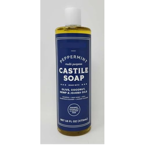 Generic Trader Joe's Peppermint Multi-Purpose Castile Soap Made With Olive, Coconut, Hemp, and Jojoba Oils 16 fl oz/434 ml (Pack of 1)