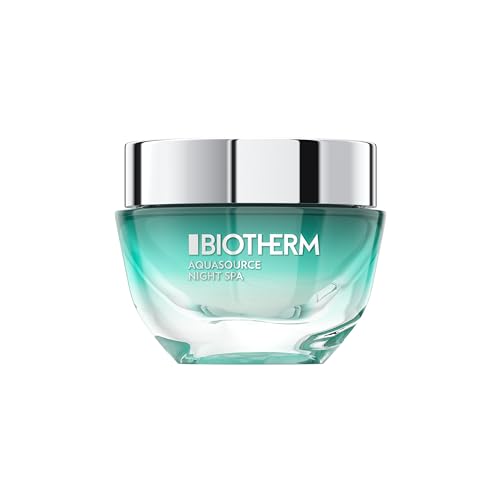 Biotherm Aquasource Night Spa, Night Leave-On Gel Moisturizer with Aquasource Hydrating Formula & Biotech Plankton, Replenishes, Smoothes Skin Overnight, Spa Like Moisture Experience, 1.7 Fl. Oz.