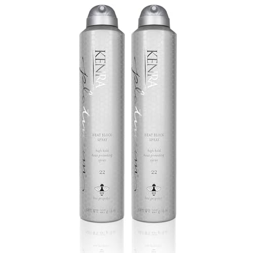 Kenra Platinum Heat Block Spray 22 | Heat Protecting Hairspray | High Hold For Ultimate Style Longevity | Clean Release From Hot Tools | All Hair Types