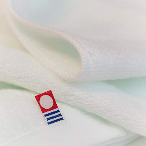 Soft Airy Washcloths 100% Cotton White 13" x 30" Sets of 1, 3, 5 and 10 Towels Made in Imabari Japan (3)
