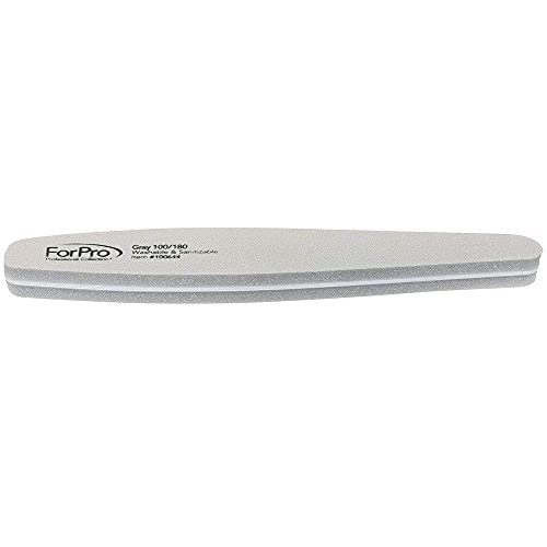 ForPro Professional Collection Expert Sponge Board, 100/180 Grit, Double-Sided Nail Board, 7¡± L x 1.25¡± W, 12-Count