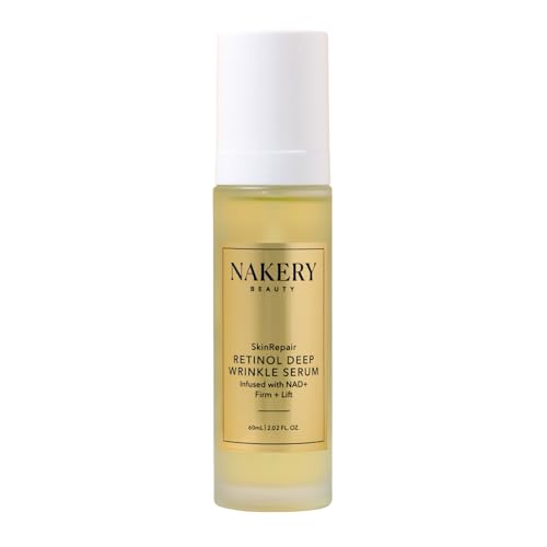 Nakery SkinRepair Retinol Deep Wrinkle Serum (2.02 Fl Oz), Anti Aging Face Serum with Encapsulated Retinol, NAD+ Complex, Ceramide NP, Hydrating Firming Skin Treatment for Fine Lines