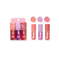 Lip Oil Collection, Watermelon Dragonfruit and Guava Flavors, Pinch of Sweetness, 3 Pack