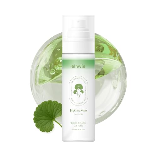 HyCicaMue Green Face Mist | Ultra-Fine Face Spray for Instant Calming & Moisturizing | Cica, Peptide, Ceramide, Hyaluronic Acid | Reduce Excess Sebum & Soothe Irritated Skin | Korean Skin Care