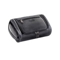 Mens Toiletry Bag, Upgraded Compact Dopp Kit for Men Travel, PU Leather Shaving Kit, Water-Resistant Minimalist Organizer with Wrist Strap, Fits Full-Size Essentials,Black