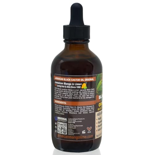 Jamaican Mango & Lime Black Castor Oil ? Hair & Scalp Oil for Locs, Braids, Twists & Natural Hair ? Strengthens, Moisturizes & Promotes Hair Growth (4oz (Pack of 1), Original)