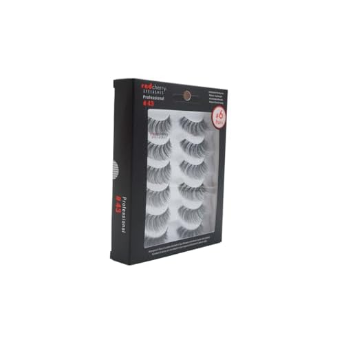 Red Cherry False Eyelashes #43 Professional - 6 Pairs