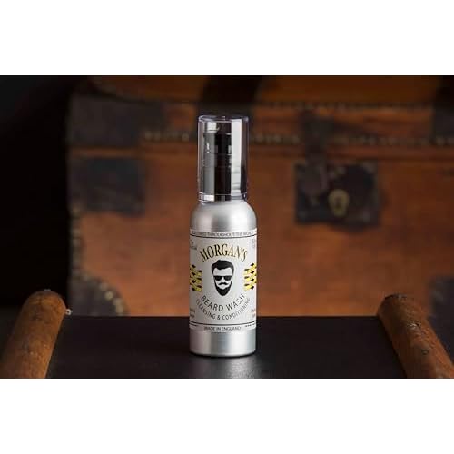 Morgan's Pomade Beard Wash, Cleansing and Conditioning Beard Shampoo for Soft and Manageable Beard, Supports Beard Growth, with Argan Oil 3.5 Fl Oz