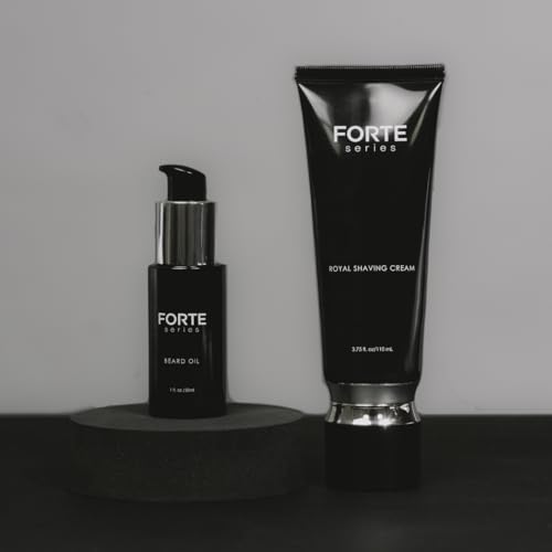 Forte Series Premium Beard Oil with Hydrating Oils and Vitamin E for Soft, Healthy Facial Hair, Black