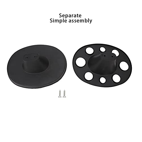 Ejoyous Hair Brush Holder, Plastic Round Comb Hair Accessory Organizer Display Rack Hair Styling Brush Stand Shelf Accessories for Salon Home (Black) (Black)