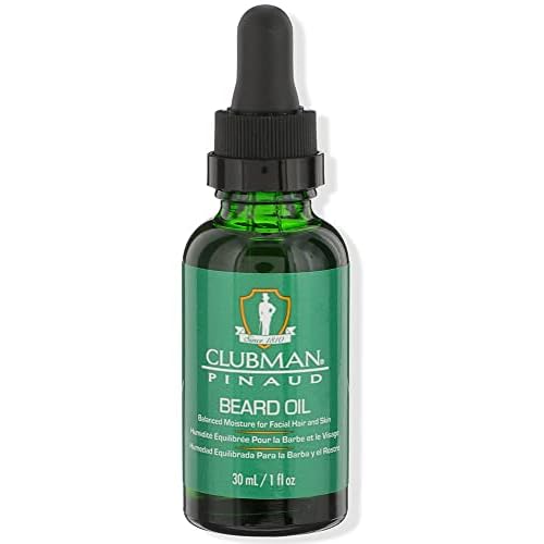 Clubman Pinaud Beard Oil for Men ? Balanced Moisture for Facial Hair & Skin, Softens & Nourishes Beard, 1 oz
