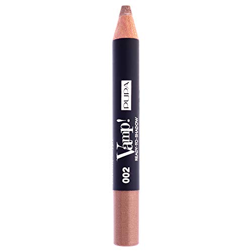 Pupa Milano Vamp! Ready To Shadow - Eyeshadow Maxi Pencil - Quick Application - Instant Blendability - Velvety Texture with a Powder Feel - 002 Luminous Taupe - 0.04 Oz