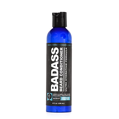 Badass Beard Care Beard Conditioner For Men - MINT, EUCALYPTUS & TEA TREE, 8oz - Made of Natural Ingredients for A Healthy, Soft, & Itch Free Beard and Mustache