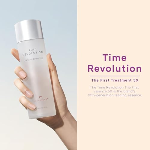 MISSHA Time Revolution The First Essence 5X (5th Gen) 5.07 Fl oz/ 150ml, Korean Face Essence, Facial Toner, Glass Skin, Hydrating Firming pH Balancing Toner for All Skin Types