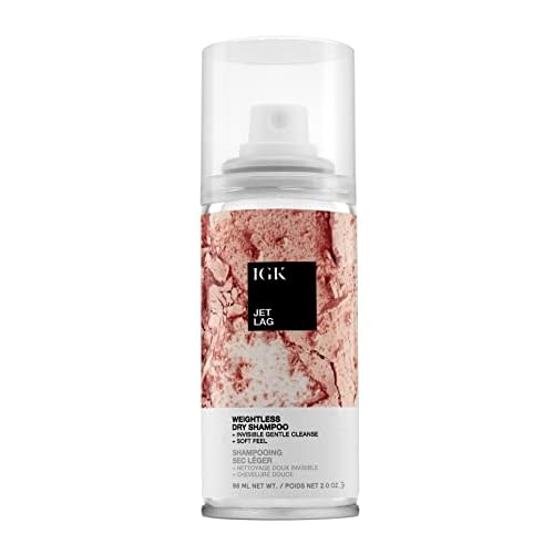 IGK JET LAG Invisible Dry Shampoo Travel | Weightless + Refresh Style | Vegan + Cruelty Free | 2 Oz