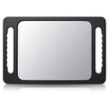 TASALON Unbreakable Hand Mirror with Double Handle - Large Handheld Barber Design for Hair and Beauty Salon - Durable Hand Held for Barbershop - Lightweight Haircut Mirror with Double Handgrip