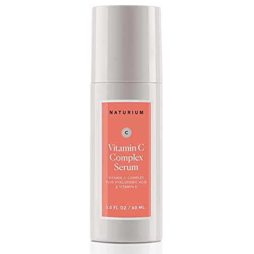 Naturium Vitamin C Complex Face Serum Jumbo, Anti-Aging Facial Treatment with Hyaluronic Acid & Vitamin E, 2 oz