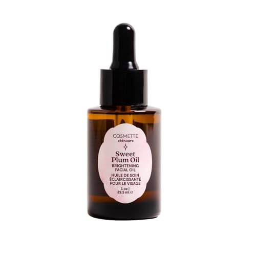 Sweet Plum Vitamin C & 4% Squalane Face Serum | Skin Brightening Dark Spot Corrector, Anti-Aging & Hydrating Oil - Evens Tone, Enhances Glow & Moisturizes | 1 Fl Oz