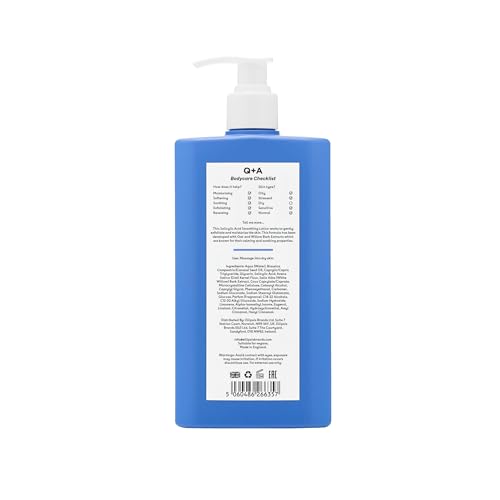 Q+A Salicylic Acid Smoothing Body Lotion (250ml), Body Moizturiser with Watermelon & Agave Scent, Body Butter Alternative, Smooths Rough Bumpy Skin, Clears Blemishes & Uneven Texture
