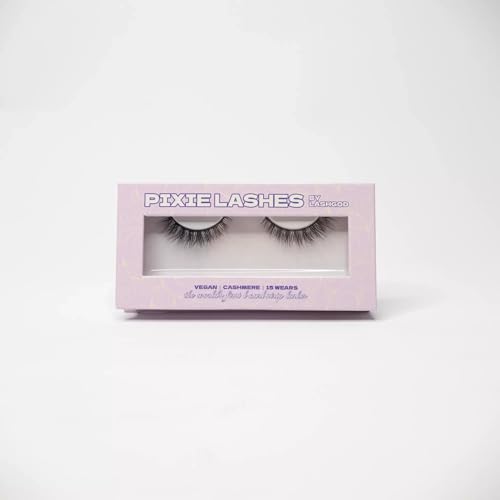 LASHGOD L Curl Strip Lashes, Bold Lifted Look for Hooded Eyes & Monolids, Reusable Lightweight Vegan False Eyelashes (Pixie Style)