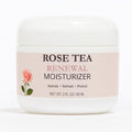 Rose Tea Renewal Moisturizer, Antioxidant Daily Face Cream with Green Tea, Rosehip Oil, Vitamin C, CoQ10, Peptides, 2 oz / 60 ml