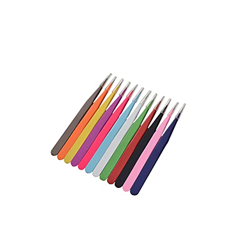 Eyelash Extension Tweezers ESD-15 Stainless Steel Tweezers, Used for Eyelash Extension, Manual Calibration Straight Tweezers (Black) 1pcs