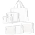 6pcs Clear Cosmetic Bags, TSA Approved Toiletry Bag Set Crystal Clear Travel Beach Essentials Bag Organization PVC, Clear Makeup Bags Luggage Pouch Carry on Airport Airline Compliant Bag Women Men