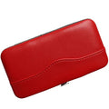 Small Tweezers Case for Eyelash Extensions, PU Leather Empty Tweezers Storage Bag, Portable Travel Case for Eyelash Grafting Extension Makeup Tools Scissors Lash Brush (Red), TC-RED