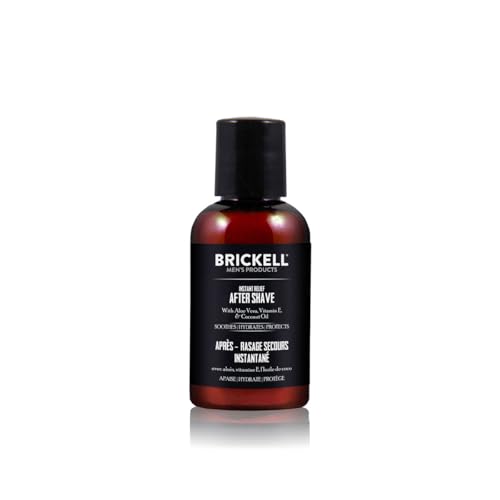 Brickell Men's Instant Relief Aftershave for Men, Natural and Organic Soothing After Shave Balm to Prevent Razor Burn, 2 Ounce, Scented