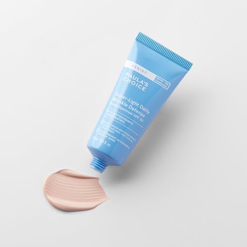 Paula's Choice RESIST Super-Light Daily Wrinkle Defense Mineral Sunscreen, SPF 30 Face Sunscreen for Oily Skin, Matte Tinted Face Moisturizer, UVA/UVB Protection, Fragrance-Free