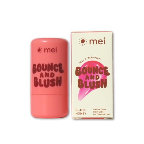 Mei Apothecary Bounce & Blush Jelly Blusher Stick, Black Honey Blush for Cheeks and Lips, Buildable Dewy