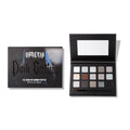 VANERIA Black Smoky Eyeshadow Palette,15 Colors Goth Makeup,Silver Grey Eyeshadow,High Pigment,Long Wear,Cool Toned Eyeshadow Palette,Waterproof,Intense Color(Gothic Black)
