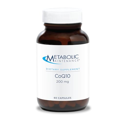 Metabolic Maintenance CoQ10 200mg - Co Q 10 Supplement, Coenzyme Q10 for Brain and Heart Health, Antioxidant Support Capsules for Women and Men, Vegan Friendly - 60 Capsules