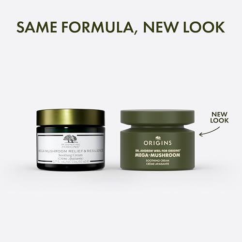 Origins Mega-Mushroom Soothing Cream | Visibly Soothes Skin | With Reishi Mushroom, 1.7 Fl Oz