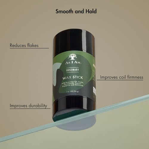 As I Am Rosemary Hair Wax Stick - 2.6 Oz - with Biotin & Saw Palmetto
