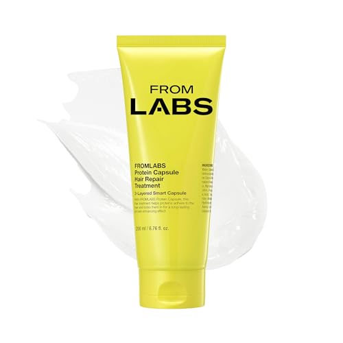 FROMLABS Protein Capsule Hair Repair Treatment, 3-Minute Keratin Hair Mask & Deep Conditioner for Damaged, Repair & Strengthen, Instant Detangling, Anti-Frizz, Low-pH, Fine-Hair Safe, 6.76 fl oz