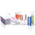 Allkem Soft Gel Full Cover Nail Tips and UV Glue Gel with Portable UV Light | 240 Pcs Short Stiletto & Medium Square Shape Soft Gel Nail Extension Set