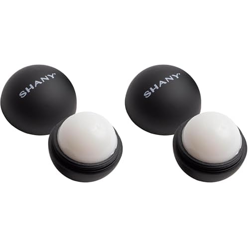 SHANY Lip Balm Sphere - Nourishing Hydrating Lip Balm Lip Care Infused with Shea Butter and Moisturizing Oils to Soothe and Repair Dry and Cracked Lips - Black (Pack of 2)