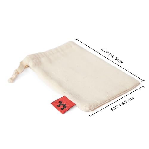 NOLE Shampoo Bar Rescue Bag - Shower Accessory for Maximizing Your Shampoo and Conditioner Bars, Functional, Sustainable, and Easy-to-Use, Reduce Plastic Waste, Ultra-Fine Cotton, 6 x 6 Inch Size