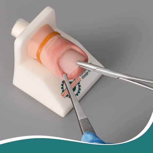 Ingrown Toenail Trainer Kit with Base,Ingrown Toenail Simulator for Medical Education, Wound Care Training Model