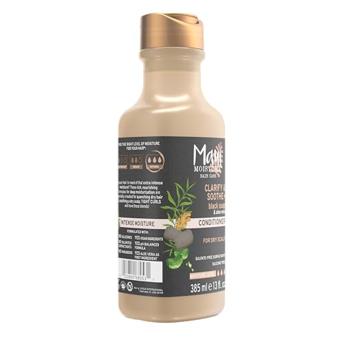 Maui Moisture Clarify & Soothe + Black Soap Conditioner, Hydrating, 13 fl oz