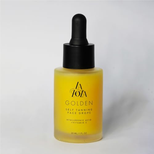 LALOLA Golden Face Tanning Drops ? USA-Made Self Tanner with Vitamin C & Hyaluronic Acid, Natural & Ingredients for a Hydrated, Sunless Tan, Non-Toxic & Cruelty-Free Bronzing Drops