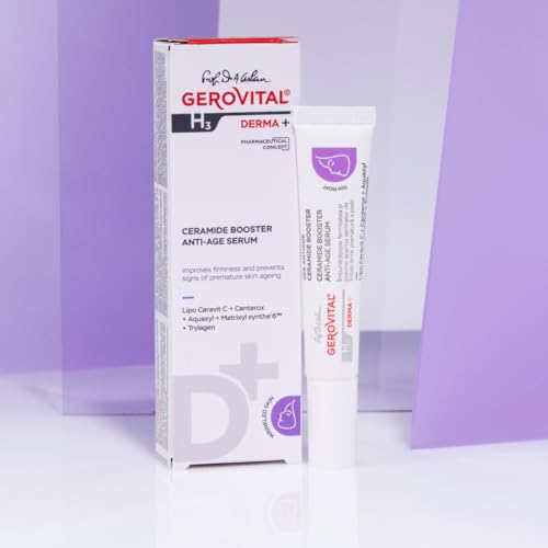GEROVITAL DERMA+ Ceramide Booster Anti Aging Facial Serum, Anti Wrinkle Face Moisturizer, 15 ml