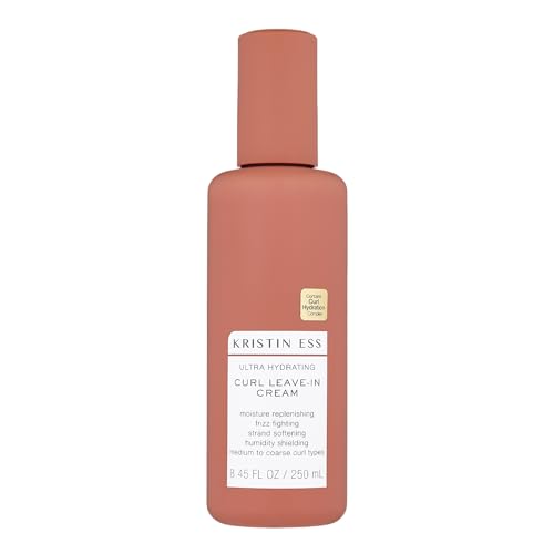 Kristin Ess Hair Ultra Hydrating Curl Leave-In Cream for Curly Hair with Frizz Control, 8.45 fl oz